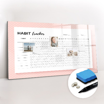 Magnetic dry erase board Habit tracking