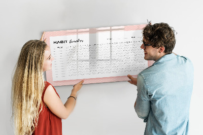 Magnetic dry erase board Habit tracking