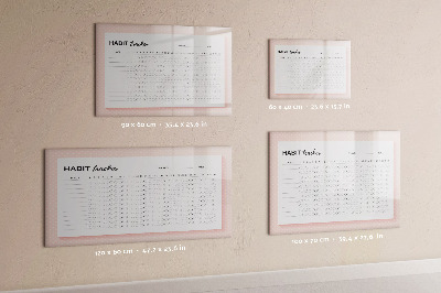 Magnetic dry erase board Habit tracking