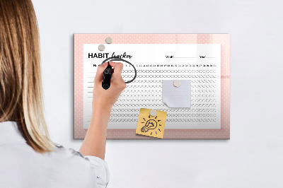 Magnetic dry erase board Habit tracking