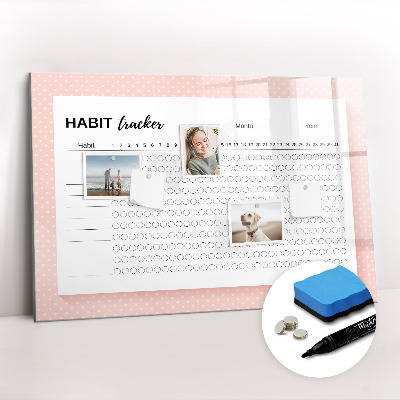 Magnetic dry erase board Habit tracking
