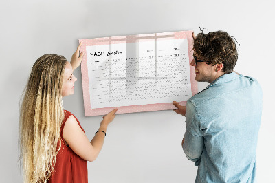 Magnetic writing board Habit tracking