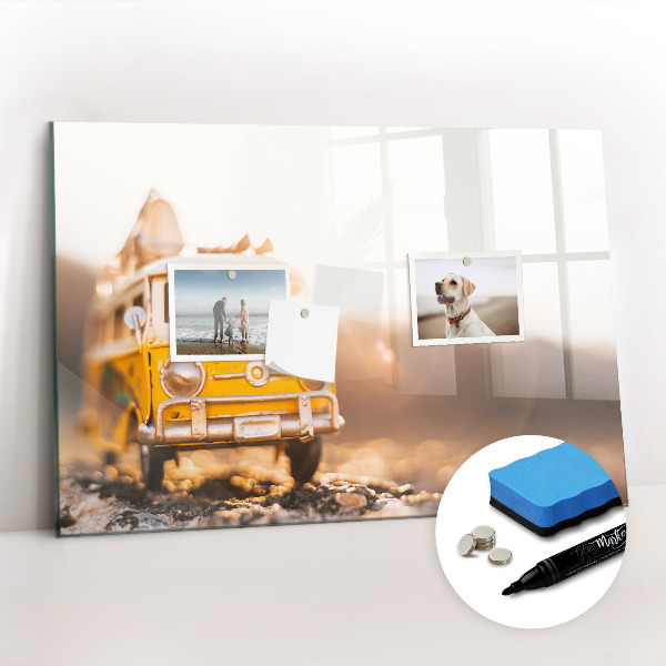 Dry erase magnetic board Auto vacation