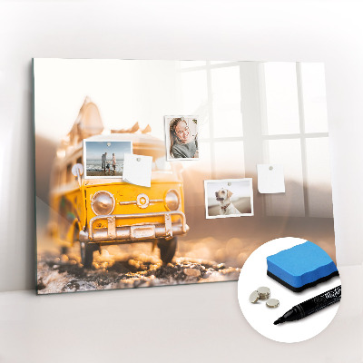 Dry erase magnetic board Auto vacation