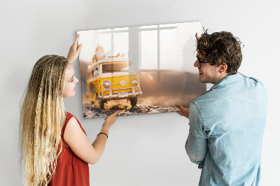 Dry erase magnetic board Auto vacation