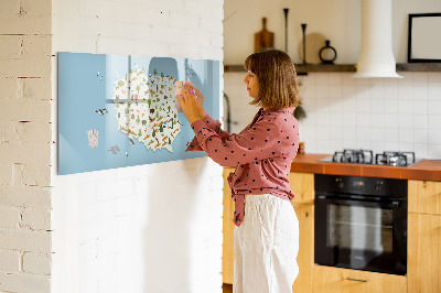 Magnetic dry erase board Polish animal map
