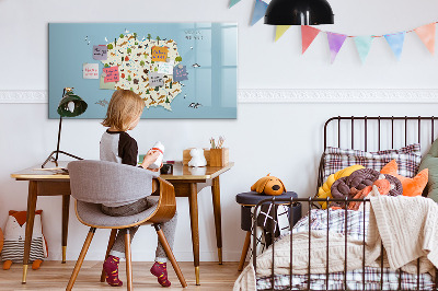Magnetic dry erase board Polish animal map