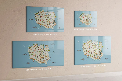 Magnetic dry erase board Polish animal map