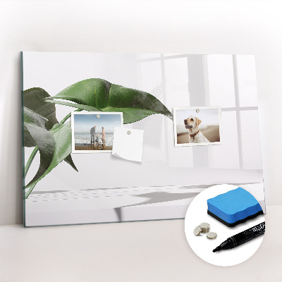 Dry erase magnetic board Abstract leaves