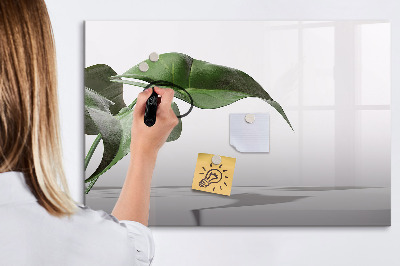 Dry erase magnetic board Abstract leaves