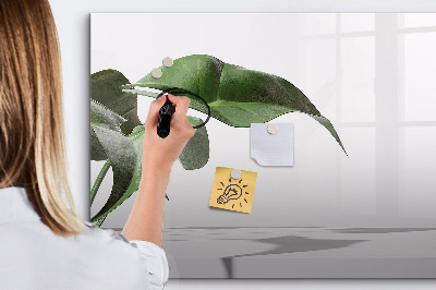 Dry erase magnetic board Abstract leaves