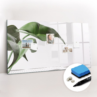 Dry erase magnetic board Abstract leaves
