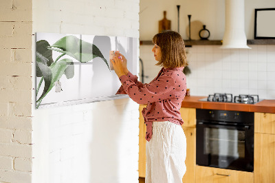 Dry erase magnetic board Abstract leaves