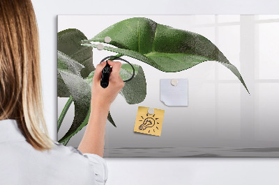 Dry erase magnetic board Abstract leaves