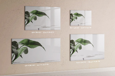 Dry erase magnetic board Abstract leaves