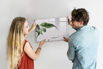 Dry erase magnetic board Abstract leaves