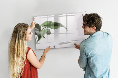 Dry erase magnetic board Abstract leaves
