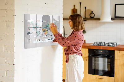 Magnetic drawing board Cartoon map