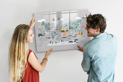 Magnetic drawing board Cartoon map