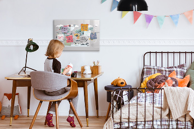 Dry erase magnetic board Cartoon map