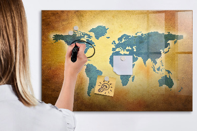 Magnetic board for writing Old World Map