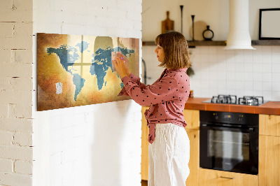 Magnetic board for writing Old World Map