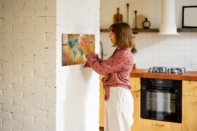 Magnetic board for writing Old World Map