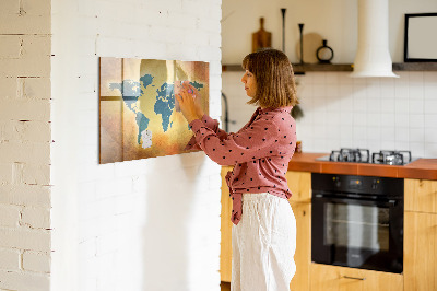 Magnetic board for writing Old World Map