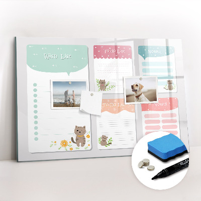 Magnetic dry erase board Wish list