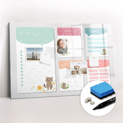 Magnetic dry erase board Wish list