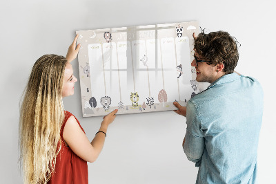 Magnetic dry erase board Weekly planner