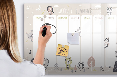 Magnetic dry erase board Weekly planner