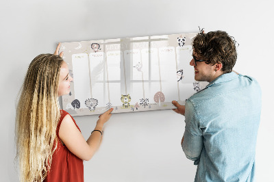 Magnetic dry erase board Weekly planner