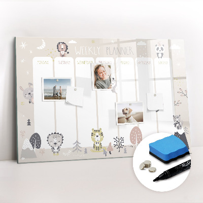 Magnetic dry erase board Weekly planner