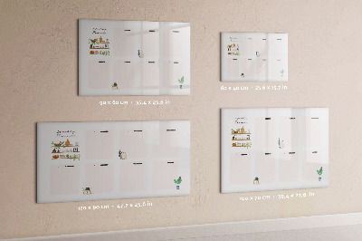 Dry erase magnetic board Weekly planner