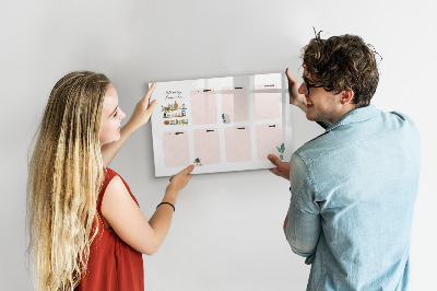 Dry erase magnetic board Weekly planner
