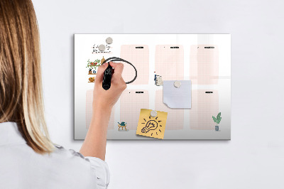 Dry erase magnetic board Weekly planner