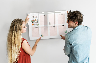 Dry erase magnetic board Weekly planner