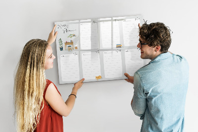 Magnetic dry erase board Cozy weekly planner