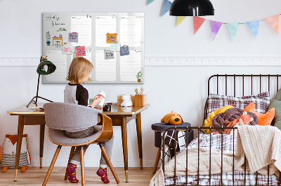 Magnetic board for drawing Cozy weekly planner