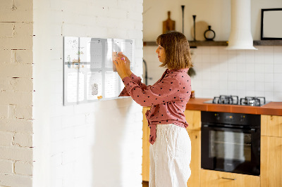 Magnetic dry erase board Cozy weekly planner