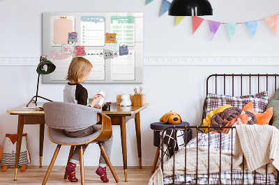 Magnetic dry erase board Colorful notes