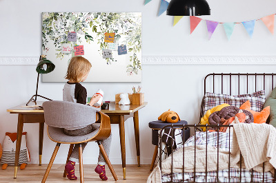 Dry erase magnetic board Blooming nature