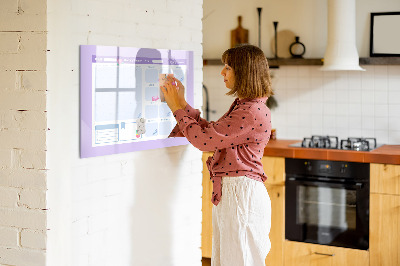 Magnetic board for writing Pink yearly planner