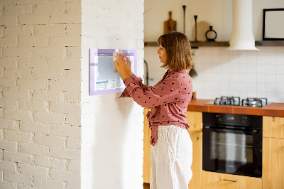 Magnetic board for writing Pink yearly planner