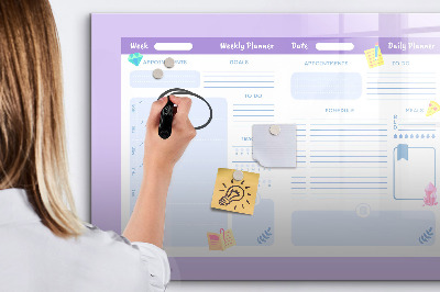 Dry erase magnetic board Pink yearly planner