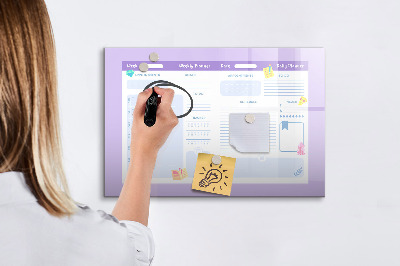 Dry erase magnetic board Pink yearly planner
