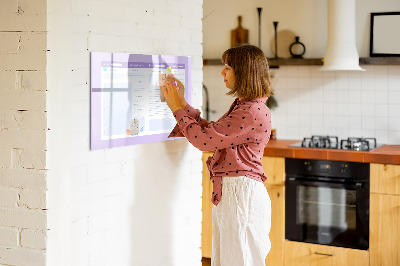 Dry erase magnetic board Pink yearly planner