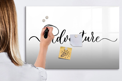 Magnetic dry erase board Inscription adventure