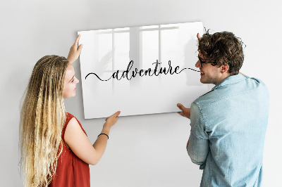 Magnetic dry erase board Inscription adventure